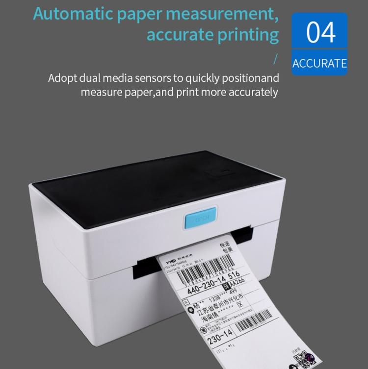 POS-9220 100x150mm Thermal Express Bill Self-adhesive Label Printer, USB + Bluetooth with Holder Version, EU Plug