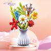 Flower Bouquet Building Blocks Eternal Flower Rose Sunflower Plant Model Bricks Set With Vase DIY Toys For Kids Children Gifts