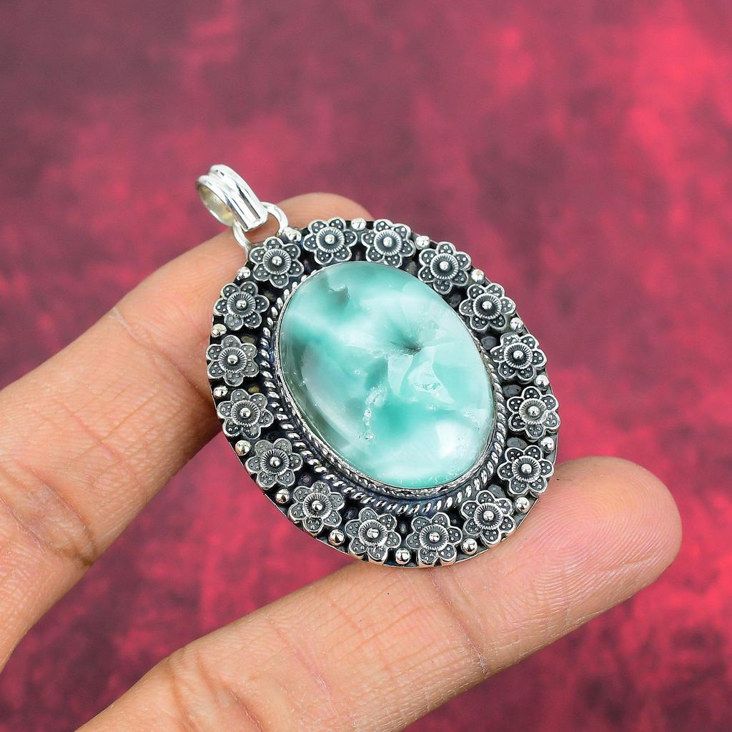 Hemimorphit Anhänger, 925 Sterling Silber Schmuck, Edelstein Schmuck Anhänger, Handgemachter Hochzeitsgeschenk Schmuck