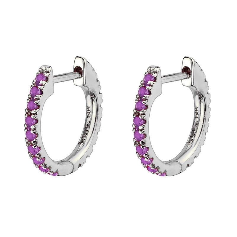Cross-Border Elegant Women's Zircon Ear Cuffs and Hoops