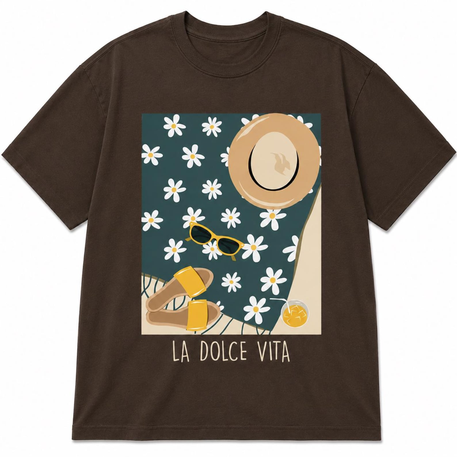 La Dolce Vita Beach Tee – Retro Summer Vacation Graphic Shirt S