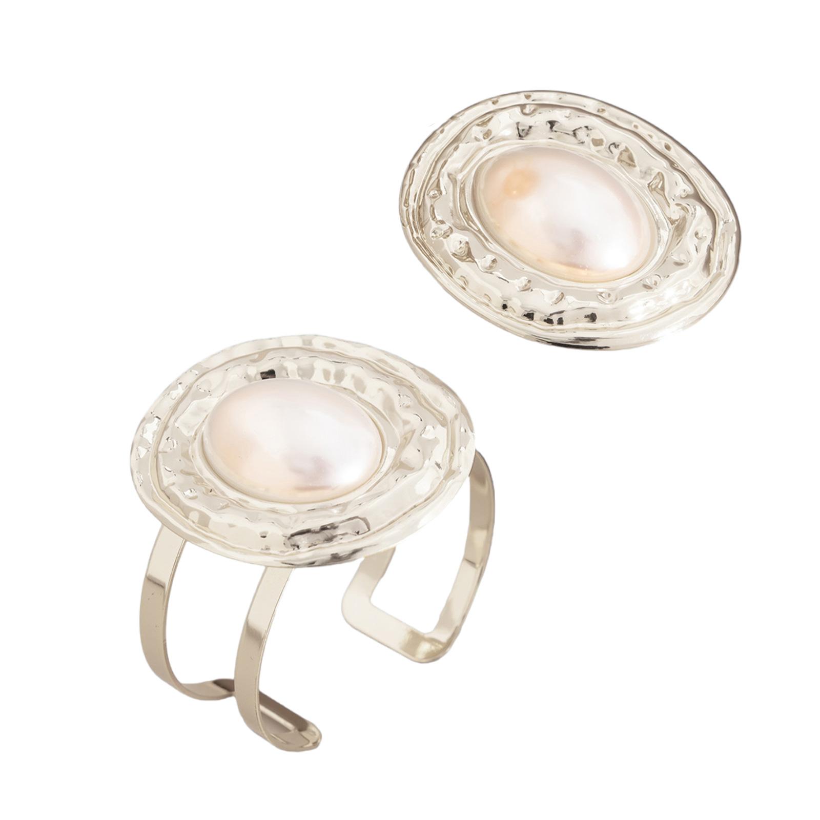 

Элегантный овальный набор браслета и кольца Преувеличенные украшения Модные женские аксессуары для повседневной носки или вечерних вечеринок 2