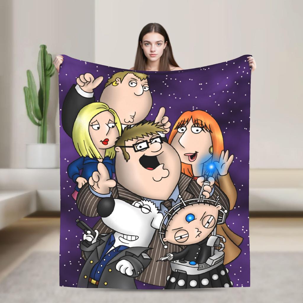 Rodiny Kreslený Peter Griffin Pánové Deku Super Měkká Zábavná Plyšová Přikrývka Na Cestování Kancelář Flanelová Přehoz Na Postel Pokrývka Postele