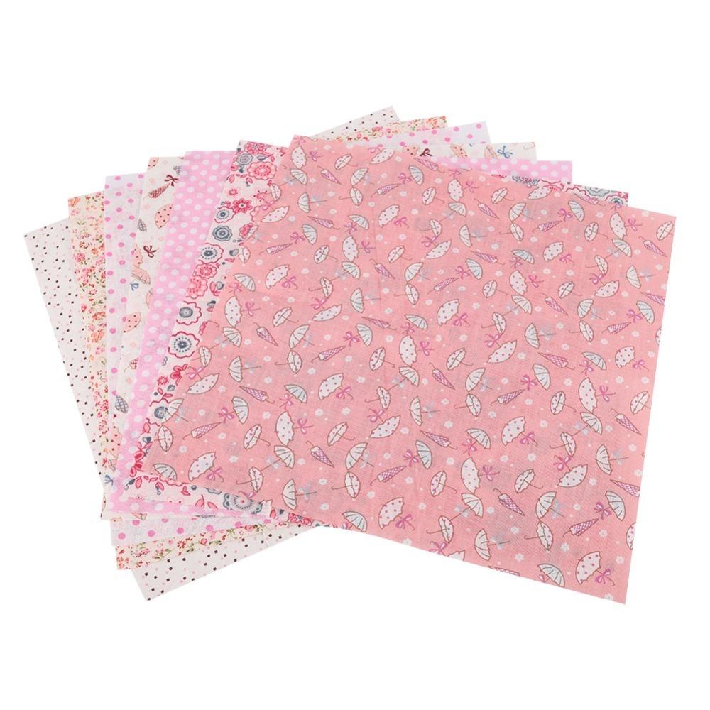 7PCS Plain Weave Cotton Fabric Floral Print Floral Fabric Printed Cotton  Handmade Crafts