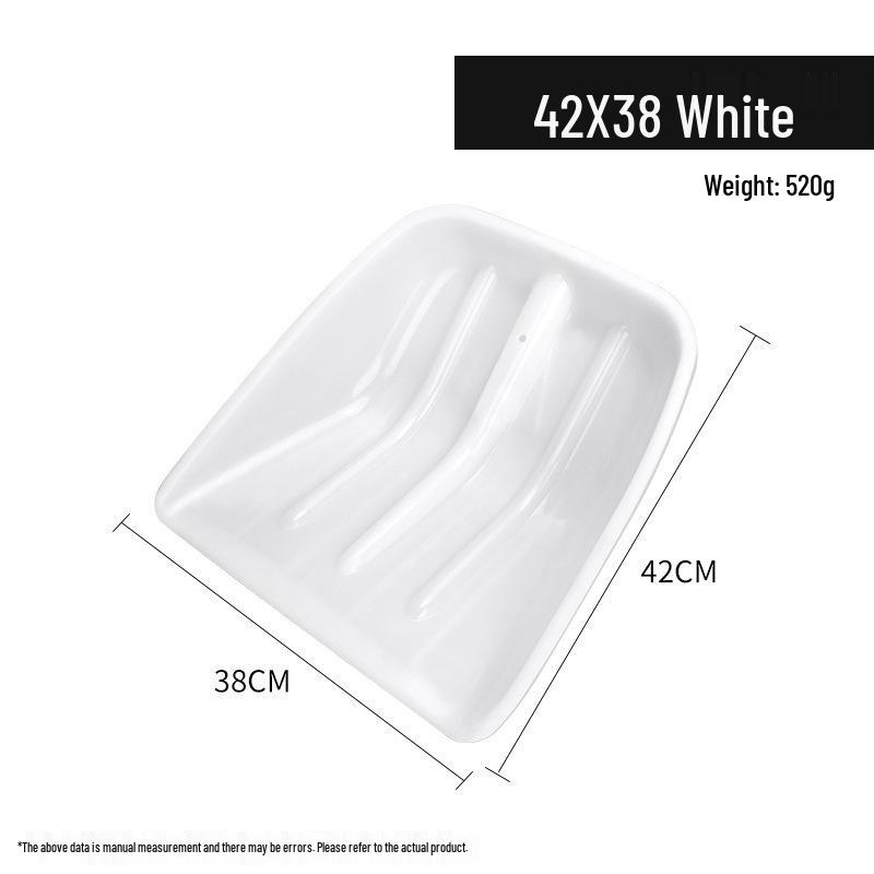 Extra Wide Tempered Iron and Plastic Snow & Grain Shovel