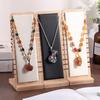 Jewelry Display Stand Necklace Earring Rings Organizer  White Leather