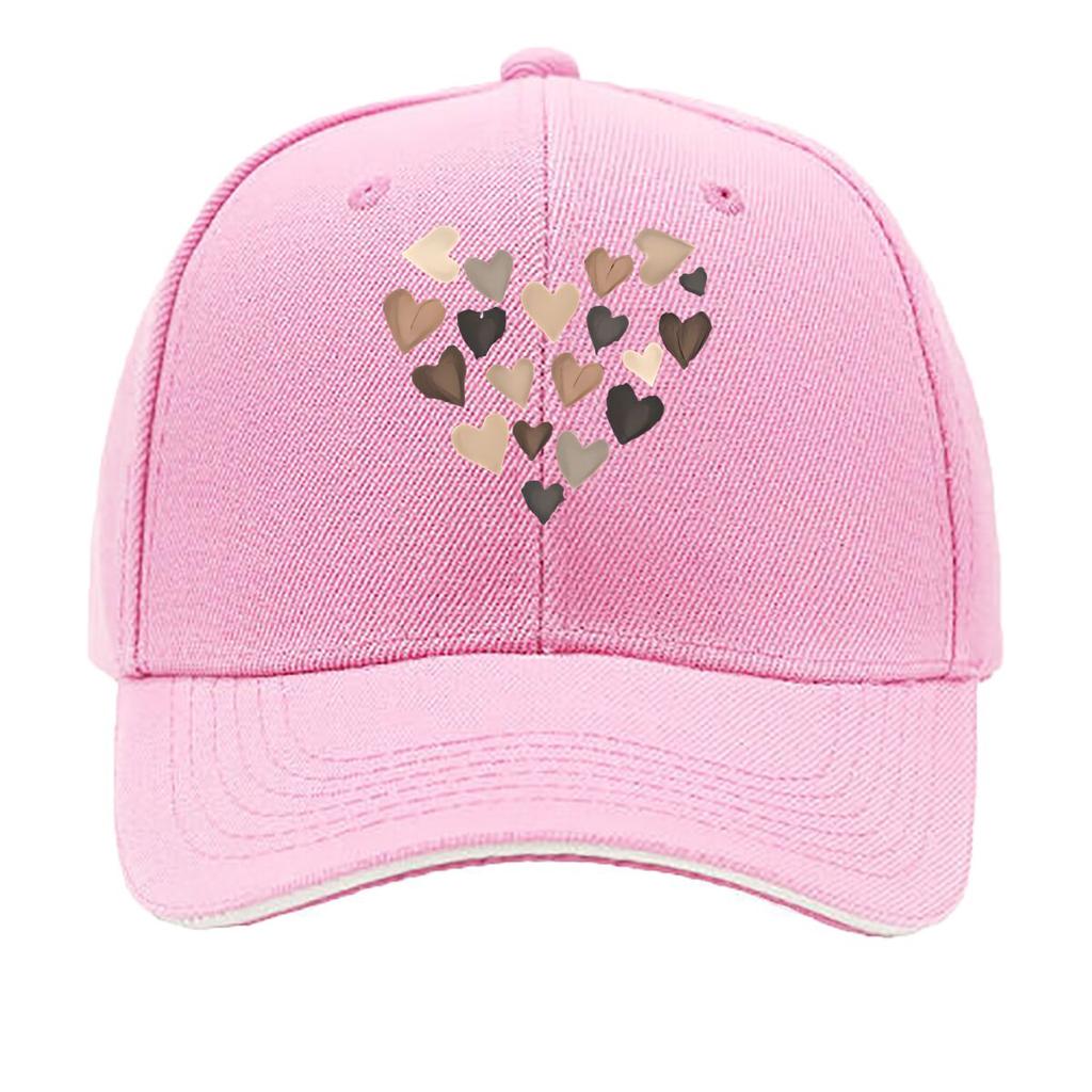 Neutral  Tone Heart Art Home Wall Decor Hip Hop Hat Fashion Outdoor Sports Sandwich Baseball Cap