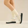 Loose Solid Ribbed Long Socks