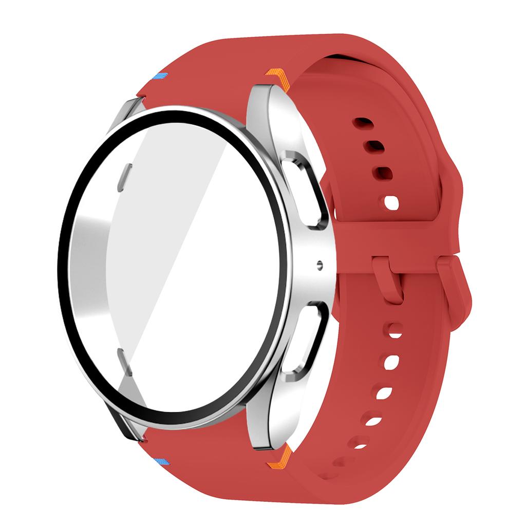 Silikonarmband für Samsung Watch 7 6 5 4 40mm 44mm 5Pro 45mm Armband Mit Hülle Displayschutz Bumper Abdeckung für Handgelenkschmuck