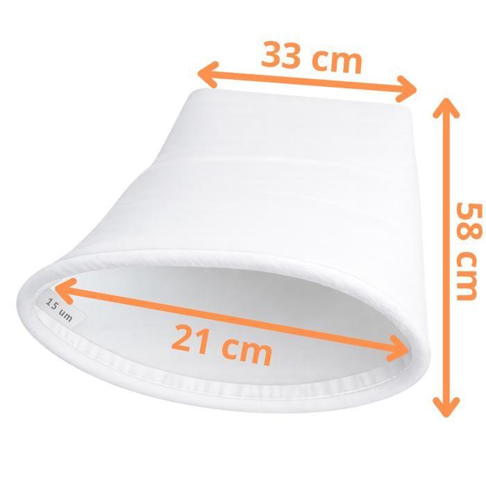 Filter Bag for Pool 15 Microns Compatible Desjoyaux F15 PF180 PFI180 PFI181 PF250 Filter 58x33cm Rigid Ring Ø21cm Phonillico®
