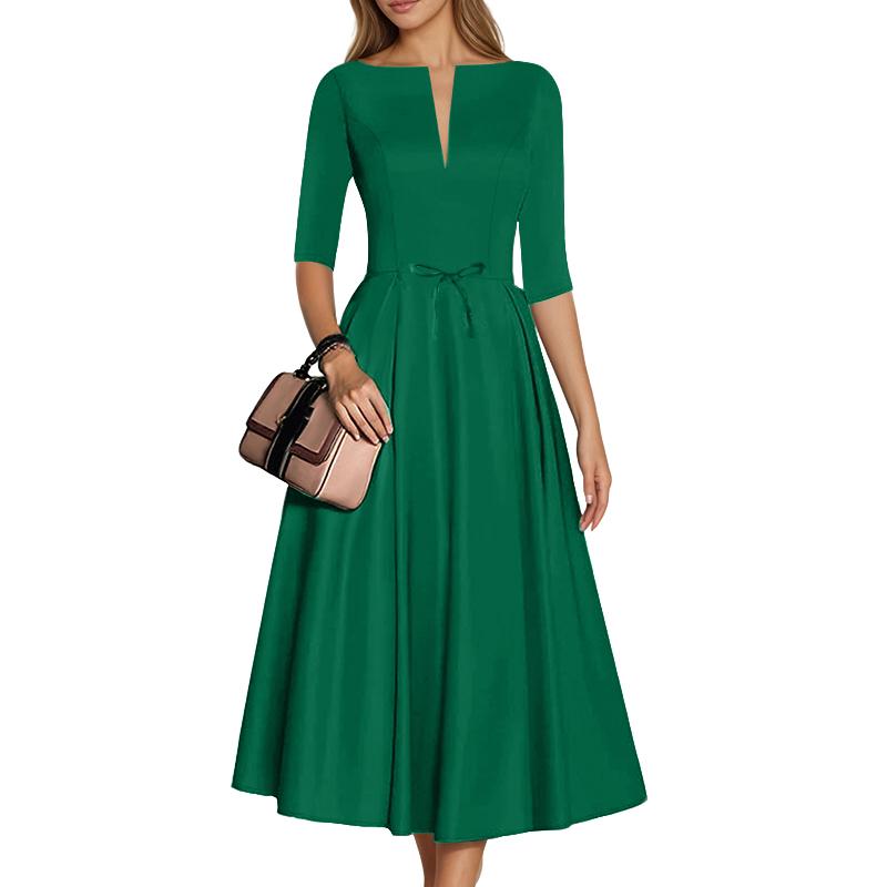 

ZANZEA Женское повседневное элегантное платье с V-образным вырезом, летнее, с рукавом до локтя 2XL