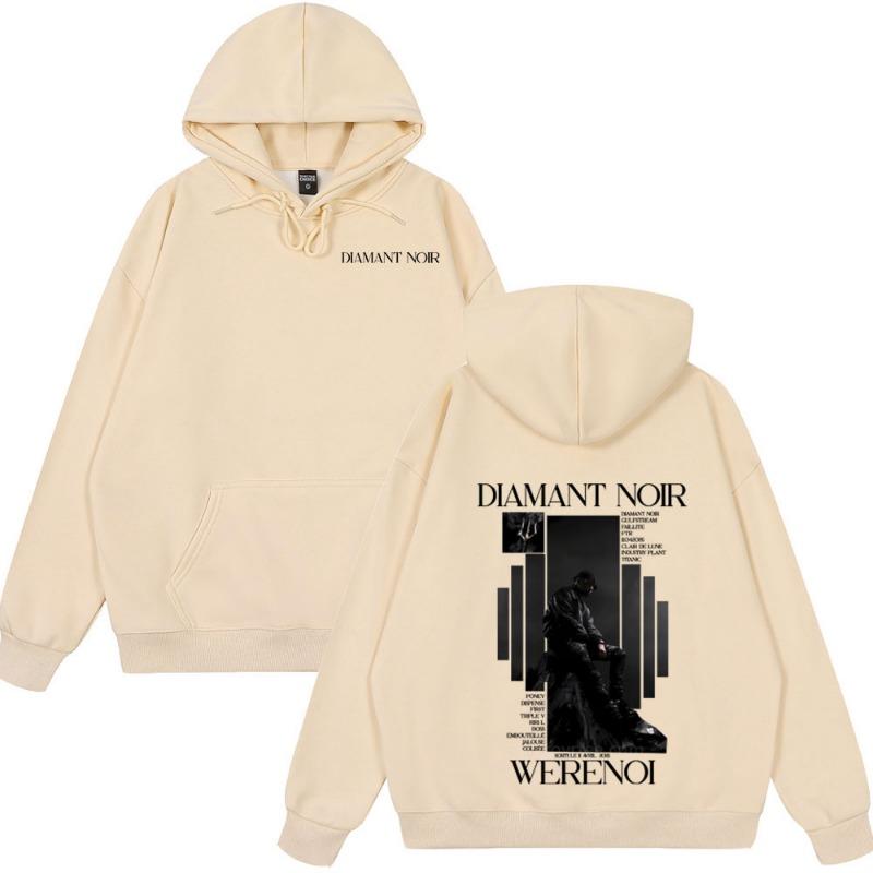 Hot Sale Hoody Rapper WeRenoi Diamant Noir Album Wear Men Women Hip Hop Fashion Clothing Male Cotton Clothes Vintage Streetwears