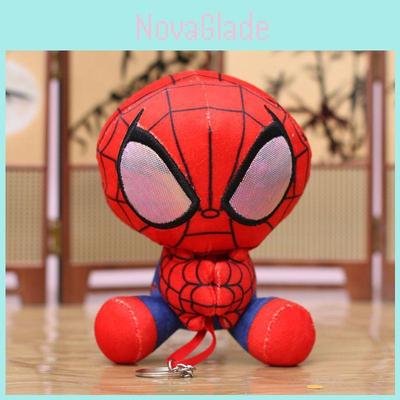 Chaveiro de Pelúcia do Homem-Aranha com Pelúcia Curta Macia para Crianças e Adultos