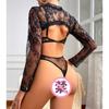 New sex underwear sexy lace perspective lace onesie split two-piece set