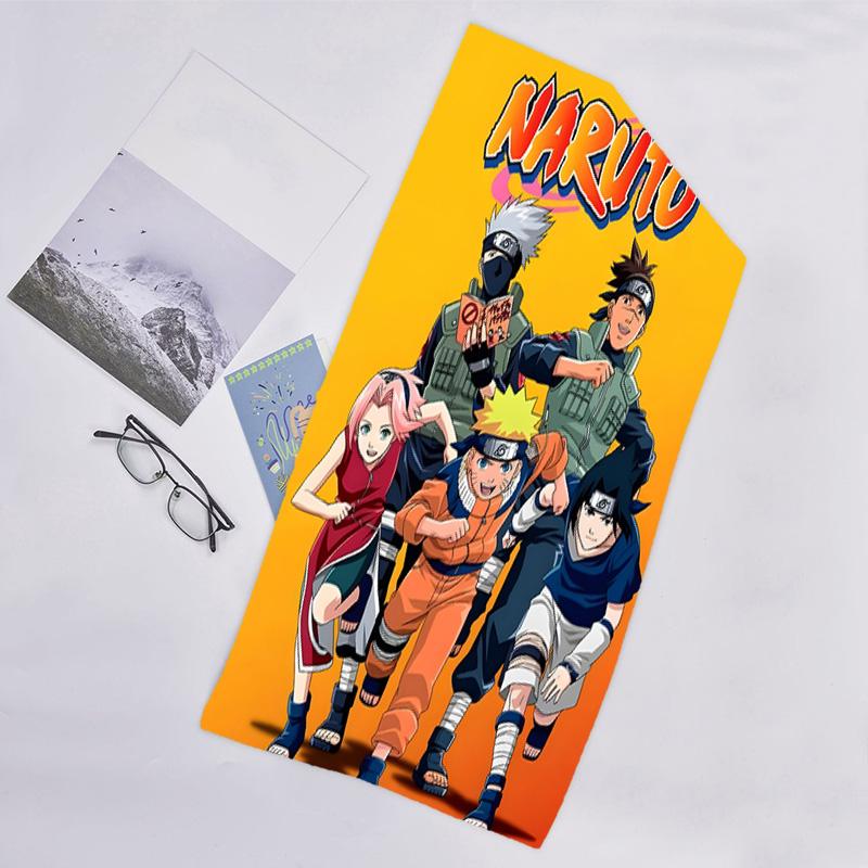 1pc NARUTO (3) Beach Towel, Beach and Seaside Swimming Pool Equipment, Fashion Pattern, Rectangular, Travel Essentials