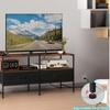 Entertainment Center with Storage Drawers,Rustic Brown TV Stand for 40 Inches TV, Farmhouse TV Stand Dresser with Outletsw