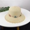Straw hat women's summer sunshade seaside beach ears cool hat fashion sun hat basin hat sun protection foldable travel hat