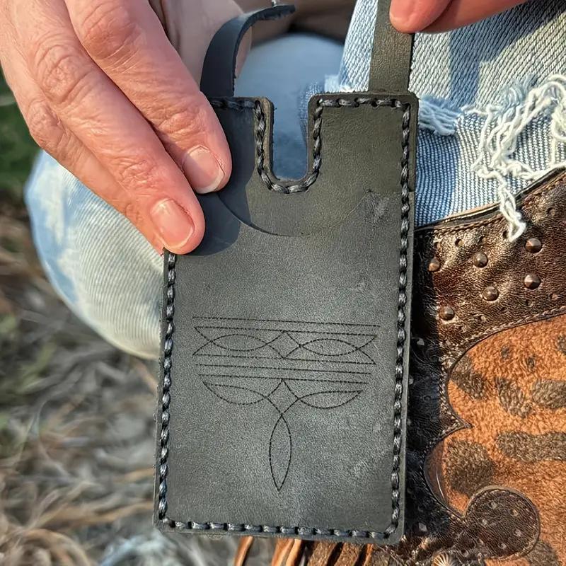 Cross-Border Western Boot Wallet with Snap Strap