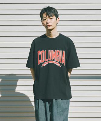 COLUMBIA UNIVERSITY Cu 80S Vintage Crack Logo S/S T-Shirts Black