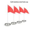 Golf Treningsutstyr Flaggstangholder For Puttinghull Kopp Solid Rustfritt Stål Treningsgolfkopp Lite Rødt Flagg Golfutstyr