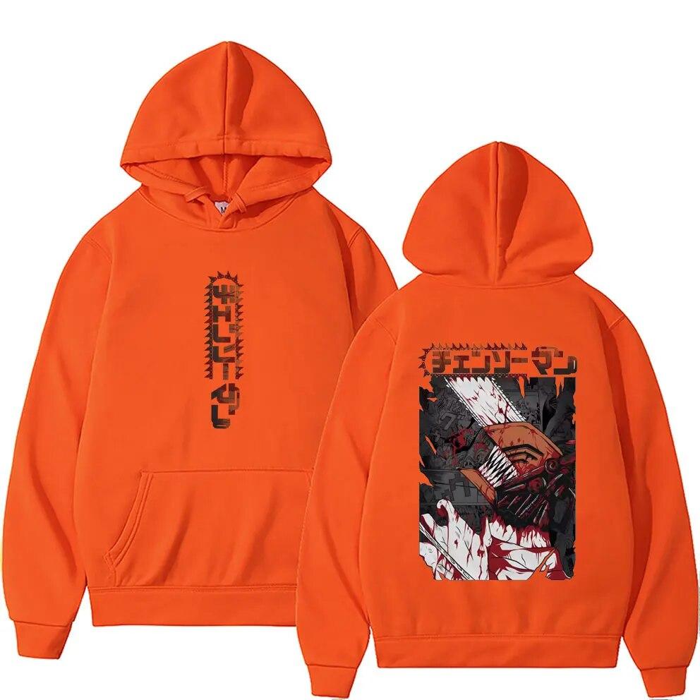 Japonské Anime Motorová pila Unisex Denji Pochita Grafická Mikina Unisex Dámské Unisexga Fleece Bavlna Mikiny Sportovní oblečení Unisex Běžná mikina