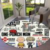Onepunch Man Round Area Rug Carpet Rug For Living Room Bedroom Sofa Playroom Decor Nonslip Floor Mat