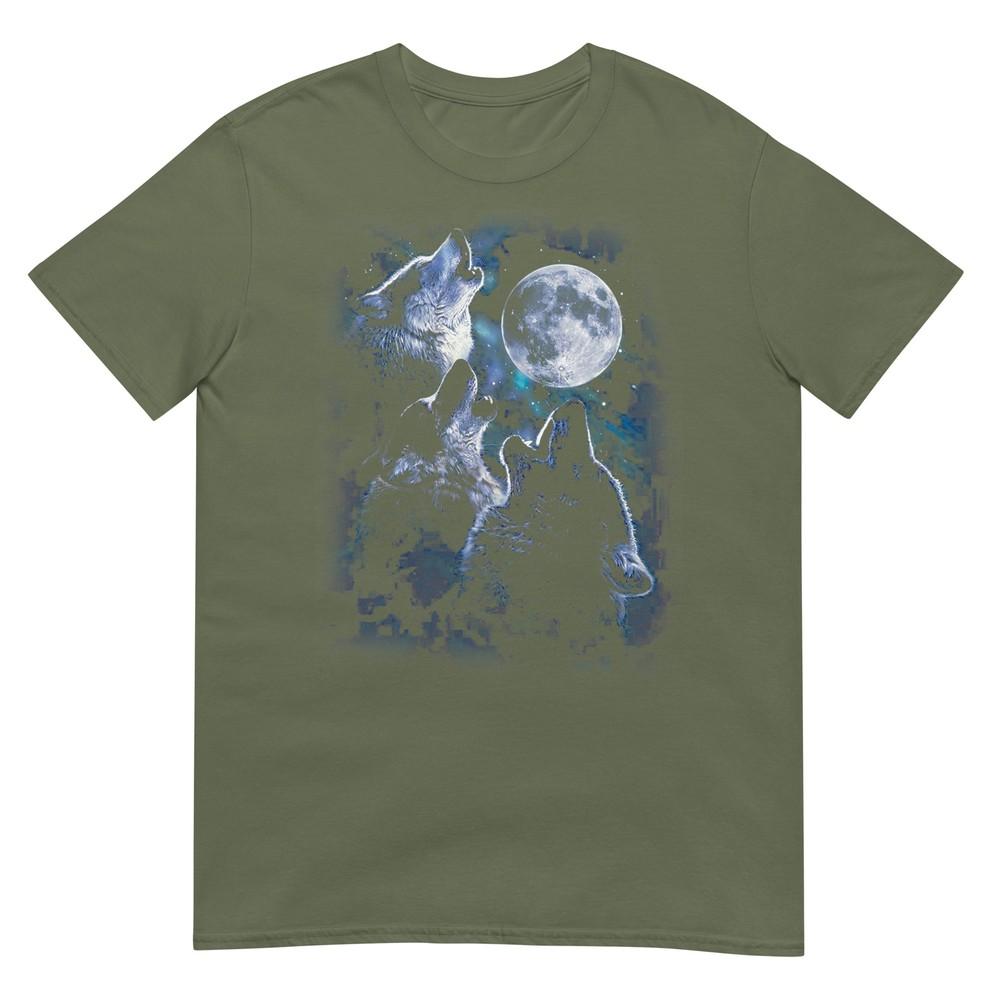 Wolf Howling At The Moon TShirt Wildlife Wolves Lovers Unisex TShirt