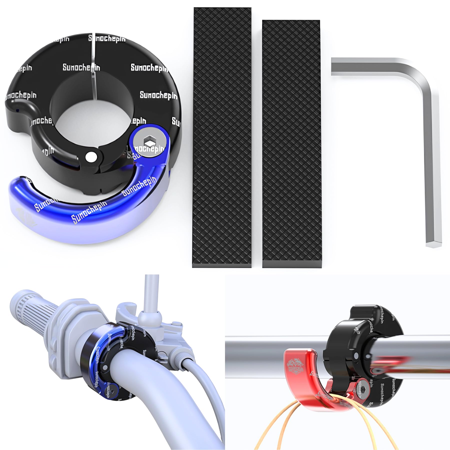 Mellbo Bicycle Bike Hook Convenience Store Hook Handle, Aluminum Alloy, Foldable, Mounting Tool, Belt синий