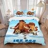 Set Biancheria da Letto Stampato con Poster del Film L'Era Glaciale 2 - Il Disgelo, Copripiumino Morbido e Confortevole per Camera da Letto, Camera degli Ospiti Q056