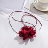 Elegant Rose Flower Clavicle Chain All-matched Necklace Women Bridal Adjustable Choker Mariage Jewelry Y2K Accessories