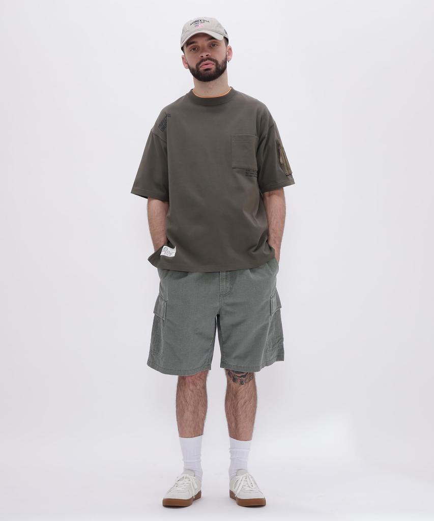 Avirex PIGMENT 2TUCK CARGO SHORT PANTS, Men's, Size M, 310, Olive, 783-4113005