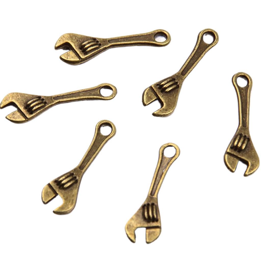 16 Stylish Alloy DIY Tool Charm Pendant: Saw & Knife Design
