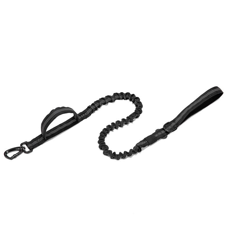 Waterproof Nylon Pet Leash With Elastic Stretch And Double Handles For Outdoor Adventure