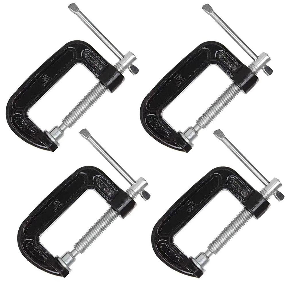 

Professional 2/3/4 inch C-Clamp Adjustable Portable Heavy Duty C Clamp Iron Hardware Industrial Strength Clamps Building 2 inches