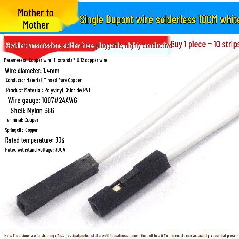 10/20/30CM Dupont Jumper Wires: Female to Female, Male to Female, Male to Male Pin Header Leads