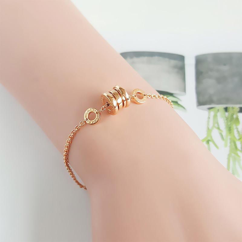 BVLGARI B.Zero1 Spiral Three Ring Bracelet Women bracelets Rose-Gold BR857254