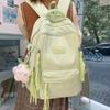 School Bag New Style School Bag INS Niche Women's Large Capacity Bow Backpack Casual Lightweight Backpack for Middle and High School Students