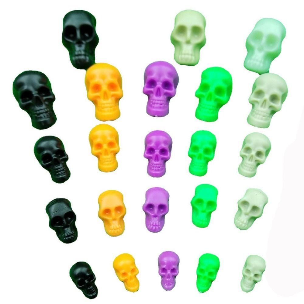 

100/50 шт. 1,6 см/2,1 см/2,6 см/3,6 см Хэллоуин мини-череп пластиковые выдувные маленькие черепа Хэллоуин
