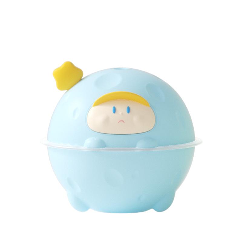 

Увлажнитель Strange Cute Planet с USB-подключением, для небольшого офиса, рабочего стола, мини-общежития, для студентов, для дома, теплый, светящийся, с высоким уровнем тумана небесно-голубой