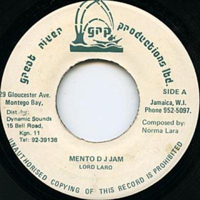 7inch Record LORD LARO - Mento Dj Jam / Version None Great River Pro 1985 Jamaica Reggae, Ska & Dub Used