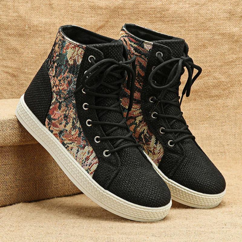 Fashion Autumn Shoes for Men Sports High Tops Teenagers Outdoor Men's Sneakers Hard-wearing Mans Walking Casual Shoe Explosive Style