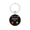 Alloy glass keychain accessory, mobile phone call interface pattern