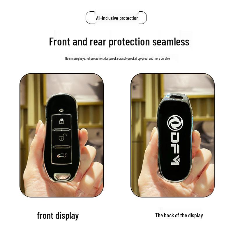 Compatible Key Case for Dongfeng Seres ix5/Fengguang 360/SF5/Red Star IX7/580pro with Snap Button Protection