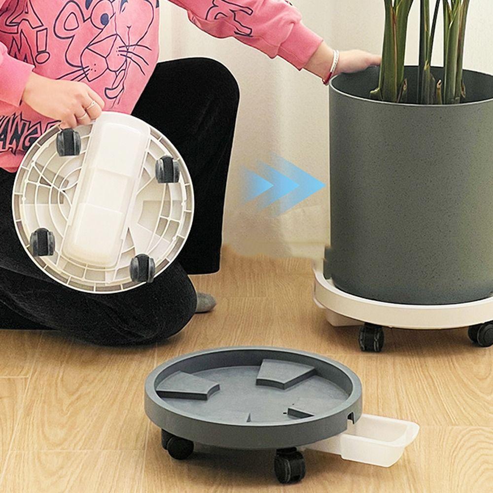 Heavy Duty Universal Wheel Mobile Base Non-Slip Rolling Plant Tray Plants Holder  Balcony Yard