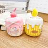 Cute Cartoon Simulation Birthday Cake Pendant Plush Keychain Kawaii Dessert Stuffed Doll Charm Backpack Pendant Accessories Gift