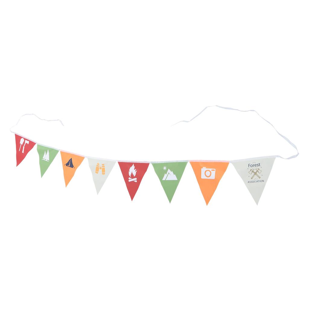 Pennant Banner Multicolor Hanging Wear Resistance Outdoor Triangle Flag for Outdoor Garden