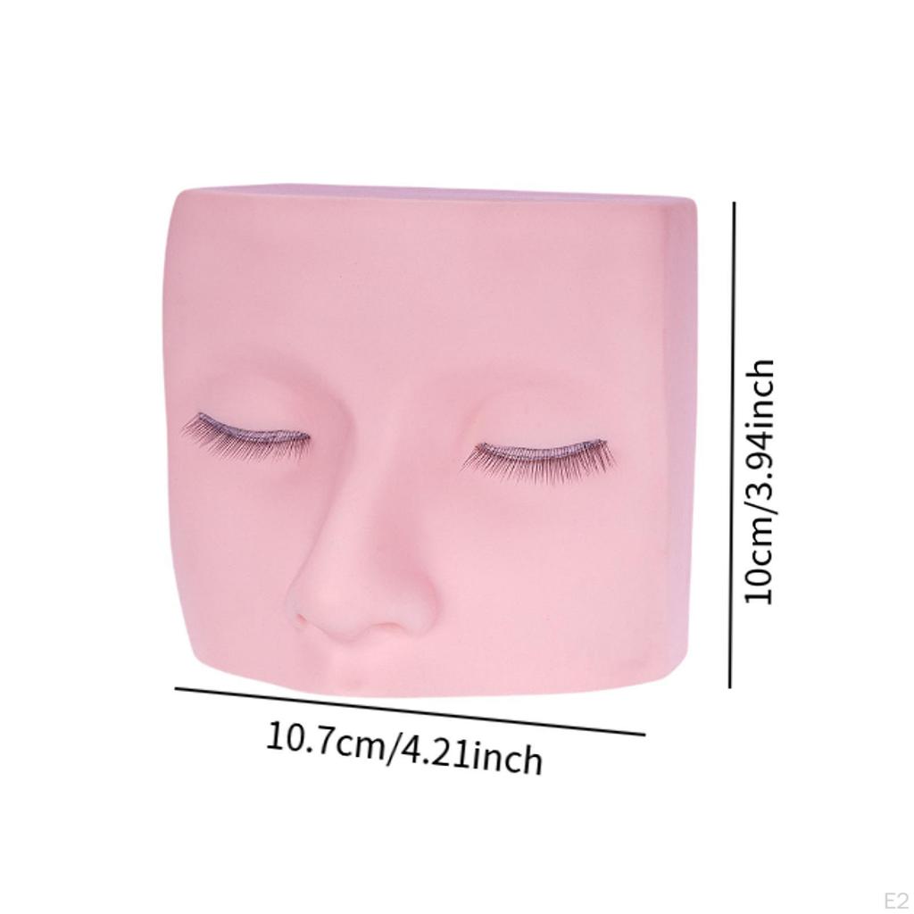 Lash Mannequin Head Face Flat Replaceable Eyelids Stable Cosmetology Doll Makeup Practice for
