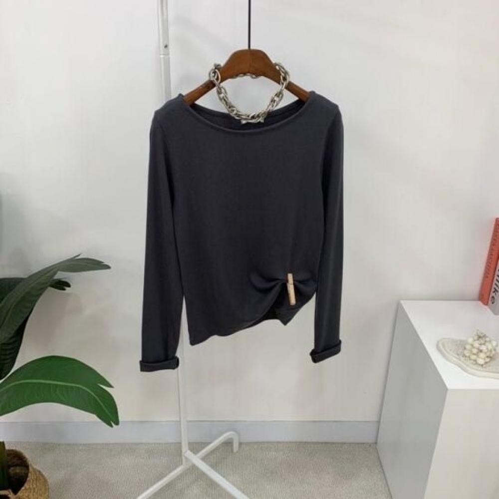 C S In The Room Modal fleeCe Long Sleeve BoaT neCk T ShirT 5 Color