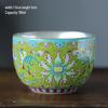Chaxun Enamel Lotus Silver Ceramic Teacup