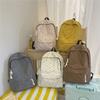 Women's Corduroy Student Schoolbag Printed Backpack